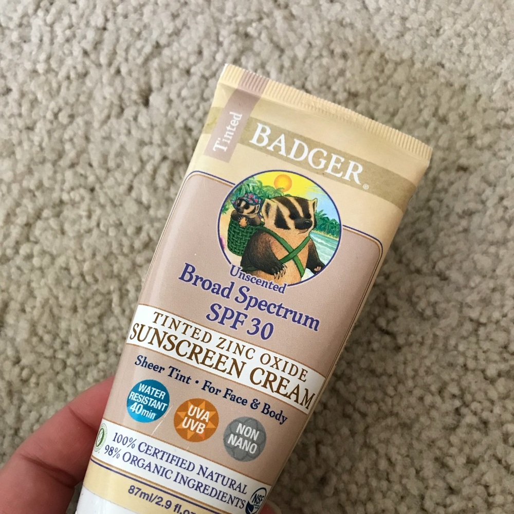Badger balm face sunscreen & oil, body sunscreen